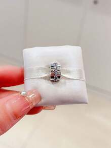 1Pc Fashionable 925 Sterling Silver Shining Path Clip Charm Bead  Fit  For Women Bracelets Bangles DIY Jewelry Making Fine Jewellery - Silver - View 4