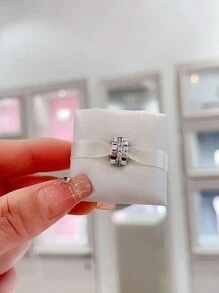 1Pc Fashionable 925 Sterling Silver Shining Path Clip Charm Bead  Fit  For Women Bracelets Bangles DIY Jewelry Making Fine Jewellery - Silver - View 2