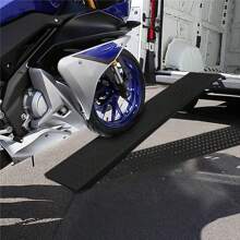 LILIIN 2X Loading Ramp, 160cm Silver/Black Ramp Max 400 Kg, Galvanized Steel Ramp Wedges, Curb Ramp, Wheelchair Ramp, Bicycle Ramp, Loading Ramp For Cars, Trailers, Stairs, Bicycles - Black - View 2