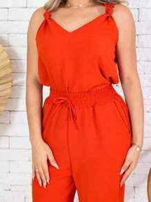 Women Two-Piece Outfits - Màu Cam cháy - Xem 4