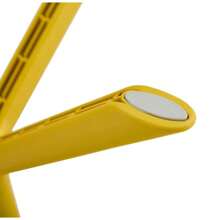 3-Piece Mustard Yellow Plastic Arm Chair Bistro Set - Orange - View 7