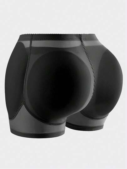 Women's Padded Panties With Removable Sponge Inserts, Butt Lifter Hip Enhancer Shapewear Shorts, Tummy Control Body Shaper, Tight-Fitting