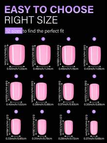 24入組短棺形、短方形、短橢圓形膠片指甲，共12個不同尺寸大小的大紅色假指甲，適用於家居DIY指甲藝術裝飾壓克力指甲供應 - 紅色 - 查看 8