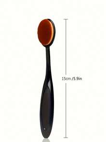 Set de 2 piezas de brochas de maquillaje ovaladas profesionales para polvos sueltos y base de maquillaje en crema o polvo perfecto para mezclar cosmeticos,pinceles de maquillaje brochas para maquillaje cepillo maquillaje pincel maquillaje pinceles para maquillaje - Negro - Ver 5
