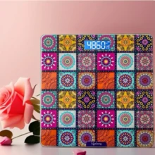 小說、時尚、美觀的裝飾性浴室秤 - 獨特的身體重量測量工具，可承重400磅，並方便寵物使用 - 每個家庭必備 - 彩色 - 查看 7