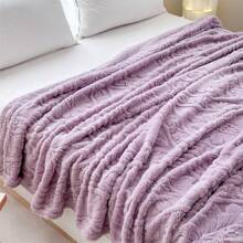 1 件加厚波西米亚风格提花仿羊羔绒毛毯，柔软温暖双面盖毯，适用于卧室、客厅、宿舍、办公室、汽车、野餐、派对、毕业典礼、所有季节