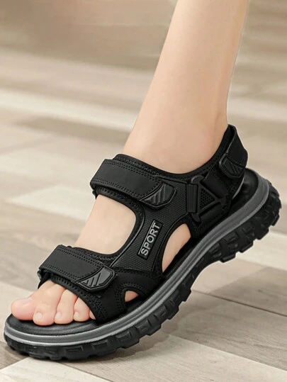 全新夏季男士凉鞋软底一脚蹬透气运动沙滩鞋户外室内防滑水拖鞋