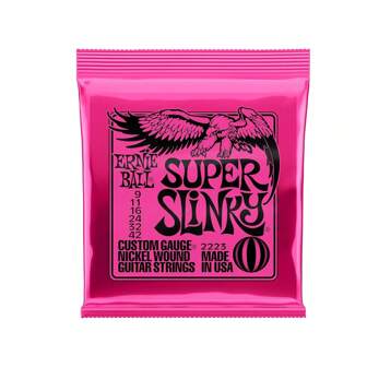 Cuerdas de guitarra eléctrica Regular Slinky de Ernie Ball recubiertas de níquel, set de 1-6 cuerdas, calibre 9-42