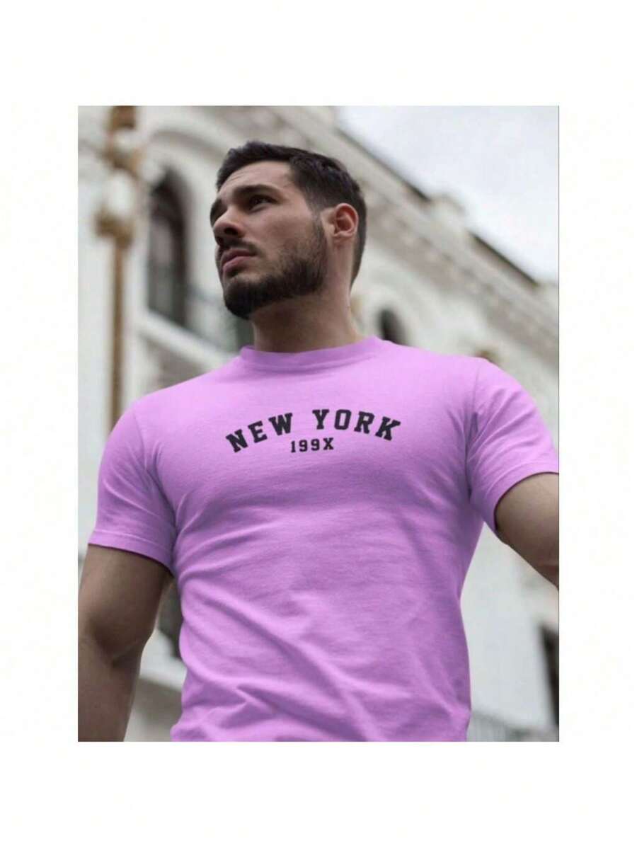 Men T-Shirts - Màu Hồng baby - Xem 1