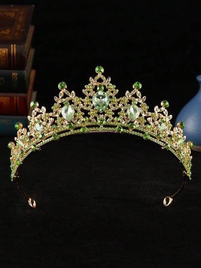 1 pieza Corona de novia con gota de agua de moda, adecuada para niños, cumpleaños de damas, aniversario, concurso de belleza, Halloween y Navidad para uso y decoración