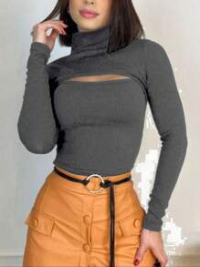 Women Tops - Grey - View 2