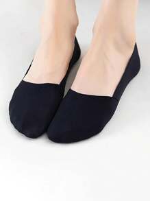 5-10 pares de calcetines invisibles sin dejar marca, calcetines bajos entretejidos para mujeres, calcetines sin deslizamiento para zapatos planos y náuticos - Multicolor - Ver 4