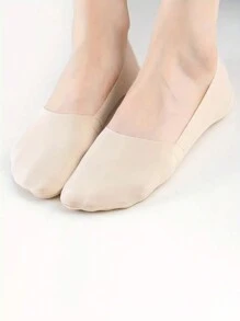 5-10 pares de calcetines invisibles sin dejar marca, calcetines bajos entretejidos para mujeres, calcetines sin deslizamiento para zapatos planos y náuticos - Multicolor - Ver 6