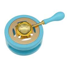 1set Wax Seal Warmer Kit, Wooden Wax Seal Furnace With Melting Spoon Seal Wax Melting Furnace Tool For Melting Wax Seal Beads Or Sealing Wax Sticks Back To School,Back To School,School Supplies