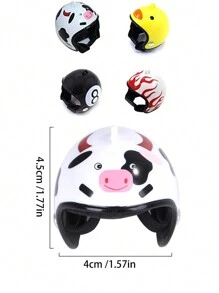 1pc Chicken Helmet, Bird Helmet Accessory, Cartoon Fun Adjustable Chicken Head Protection Helmet Suitable For Small Pets Such As Chickens And Birds - Multicolor - View 2