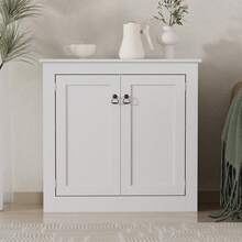GladGrid Buffet Sideboard, Buffet Cabinet With Storage, Accent Cabinet With 2 Doors, Sideboard Buffet Storage Cabinet For Kitchen - trắng - Xem 4