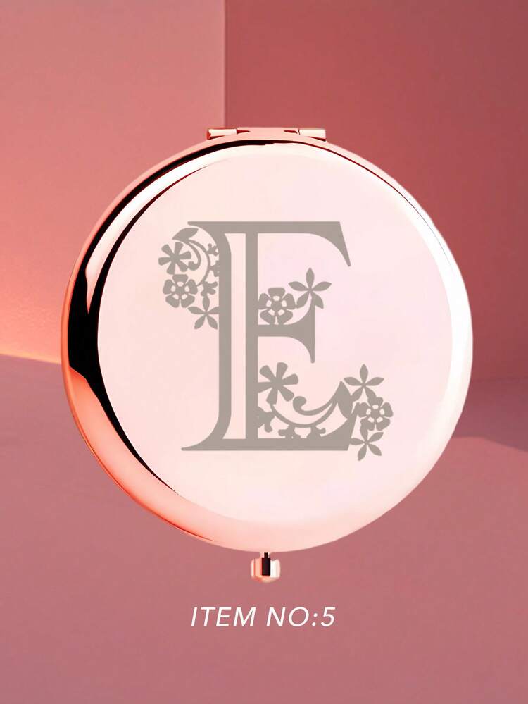 1入Rose Gold刻字字母系列便攜式妝台鏡，可摺疊，輕便超薄，優質不銹鋼，銀色納米電鍍邊框，細節精緻，適合所有人，可摺疊，正方形式的便攜口袋鏡，經典豪華風格，搭配刻有名字首字母，祝福語，啟發性人物和圖案的獨特字符設計，可摺疊的結構確保耐用性和可靠性，防摔且便於攜帶，妝鏡配有180°翻蓋，多功能小鏡，緊湊鏡，適用於日常，節慶，生日，聖誕，新年禮物，小袋子隨行，口袋尺寸便於存放，適用於旅遊，聚會，工作，學習等各種場合，適用於各個年齡段，情侶，學生，老師，朋友，姐妹，女士，女孩，父親，母親，祖父，祖母，姑姑，姪女，最好的朋友，老板或同事。 - 玫瑰金 - 查看 11