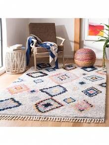 Safavieh Morocco 940 Indoor Power Loomed Easy Care Area Rug - Ivory - View 1