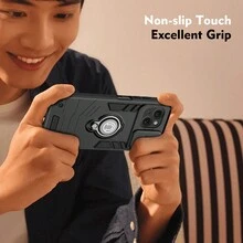 1pc Window-Support Ring Holder Anti-Slip Phone Case,International Version, Not The Domestic Version - Black - View 7