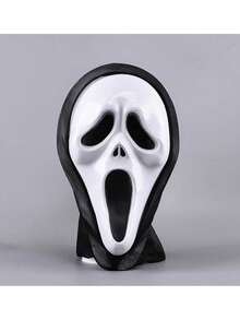 1入萬聖節驚叫鬼面具服裝道具，適用於舞會、死亡角色扮演服裝道具、恐怖裝飾、場景裝飾、兇猛恐怖道具 - 彩色 - 查看 8