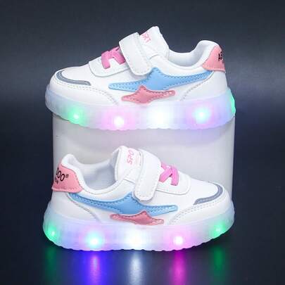 1 Pair Rose Red New Baby Girls Shoes For All Seasons, 1 Pair Children Shoes With Lights, 1 Pair Toddler Shoes, 1 Pair PU Material LED Light Small White Shoes, 1 Pair Infant Sports Shoes, 1 Pair Flats, 1 Pair Soft Bottom Girls Shoes, 1 Pair Toddler Shoes, 1 Pair Outdoor Shoes, Insole Length 13-18.3cm, Fashionable & Versatile Children Shoes