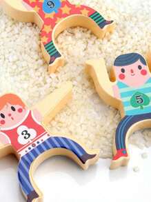 8pcs Hercules Balance Bricks Pro Building Blocks Stacking Arhat Puzzle, Plastic Toy Stickers Jenga Hercules Desktop Game