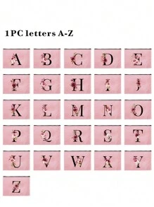 化妆包 化妆袋 钱包 姓名首字母 A-Z 图案 洗漱包 洗漱袋 拉链手机包 铅笔袋 手拿包 教师礼物 女士旅行必备品 女孩礼物 化妆工具 化妆刷收纳 - 粉色 - 查看 2