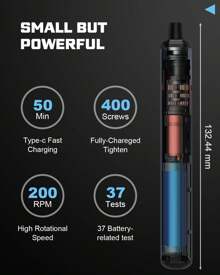Cordless Electric Screwdriver Set 68 In 1 Precision Screwdriver Set Magnetic Screw Driver Bits Fast Charging With LED Light Tools - Silver - View 5