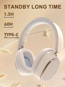 新款 M12 无线头戴式耳机，带 ANC 主动降噪功能，Type-C 充电，适用于游戏和 HiFi 音乐，高端商务礼品，运动适用，可调节和旋转，可折叠便携，带麦克风，高品质