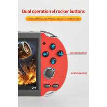 X7 Handheld Game Console Multiple Games Retro Nostalgic Games Electronic Game Player Birthday Present For Adults 4.1 Inch - 藍色 - 查看 2