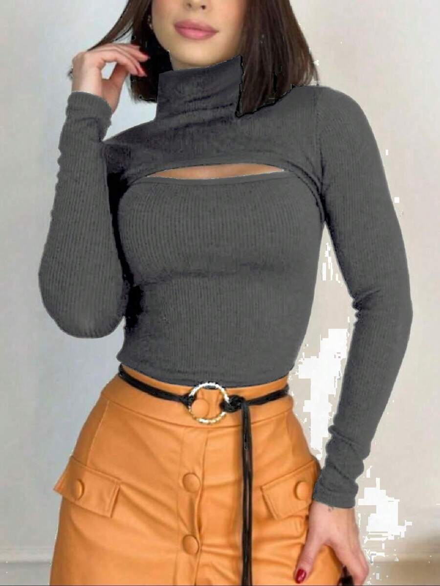 Women Tops - Grey - View 1