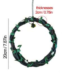 1入組鸚鵡架，鳥類棲息架，鳥類搖擺，鸚鵡架，鸚鵡棲息架，鳥類棲息支架，鳥類玩具，鸚鵡玩具 - 綠色 - 查看 2