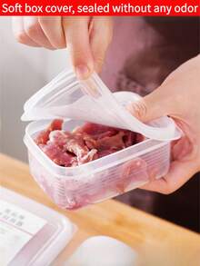 冰箱肉类冷冻盒、冷冻密封盒、洋葱/生姜/大蒜储存盒、配料准备盒、冰箱食品保鲜盒、厨房和冰箱储存盒、储存、厨房收纳盒、收纳盒、厨房用品、房间装饰、家居装饰。 - 白色 - 查看 11