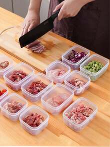 冰箱肉类冷冻盒、冷冻密封盒、洋葱/生姜/大蒜储存盒、配料准备盒、冰箱食品保鲜盒、厨房和冰箱储存盒、储存、厨房收纳盒、收纳盒、厨房用品、房间装饰、家居装饰。 - 白色 - 查看 9