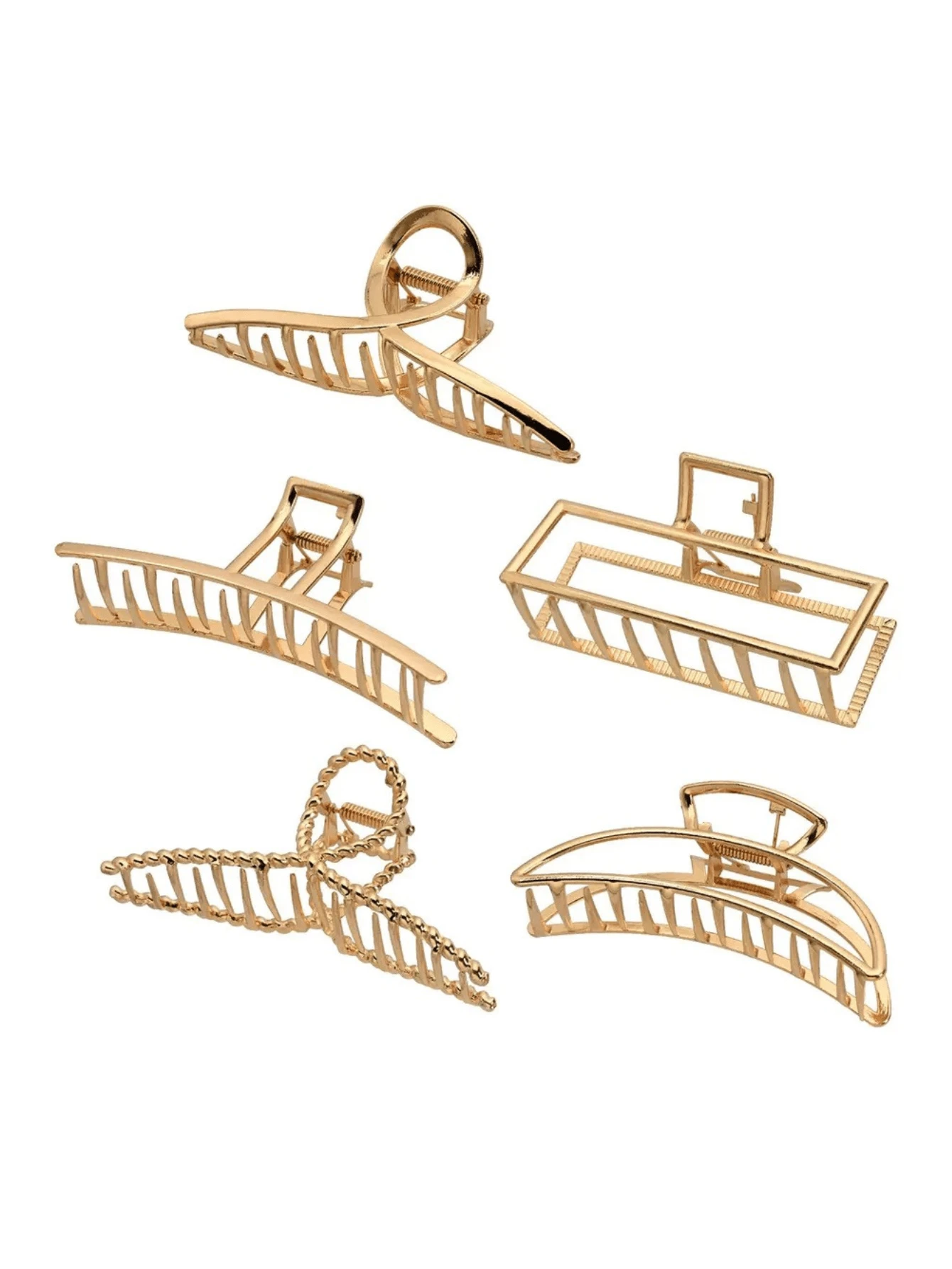 Hair Clips - 金色 - 查看 1