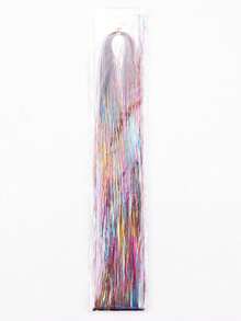 Hair Tinsel Strands Long Staight Hair Extensions Party Highlight Hair Pieces Sparkling Shiny Hair Extensions 1pc/Pack - Ombre - View 4