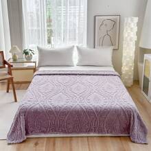 1 件加厚波西米亚风格提花仿羊羔绒毛毯，柔软温暖双面盖毯，适用于卧室、客厅、宿舍、办公室、汽车、野餐、派对、毕业典礼、所有季节