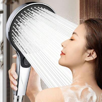 Tatukiko 大面板淋浴喷头大孔超强水压增压浴室淋浴喷头家居浴室装饰秋季装饰浴室配件