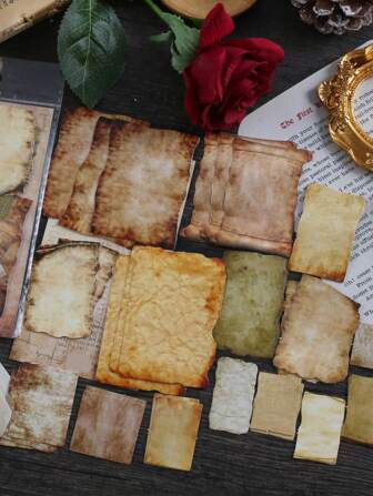 45 Piezas De Etiquetas Adhesivas Para Material De Recortes, Decoración De Diario