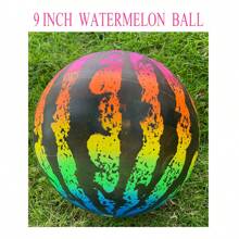 Thick PVC Rubber Rainbow Colored Soccer Basketball Rugby Ball, 9 Inches, For Outdoor Inflatable Beach Ball Water Polo (Without Inflating) - 9 Inch Digital Ball White - View 12