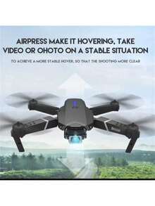 Drone E88PRO con cámara HD 4K, despegue y aterrizaje con un solo toque, dron de control remoto plegable para principiantes, dron económico para uso interno y externo, regalo de Navidad, Halloween y Acción de Gracias - cámara única negra - Ver 4