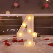 1 Peça Luz de Letra de LED, Cenário de Proposta Romântica Surpresa, Presente de Natal, Decoração Central, Adequado para Decoração de Aniversário/Casamento/Aniversário/Dia dos Namorados/Halloween/Natal/Ano Novo 2025, Presente de Aniversário e Feriado Perfeito para Família, Decoração de Quarto, Decoração de Festa, Branco (Baterias Não Incluídas)