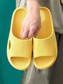 Fashion Women's Soft Shoes Shower Slippers Indoor Bathroom Non-Slip Flat EVA Sandals - Yellow - View 2