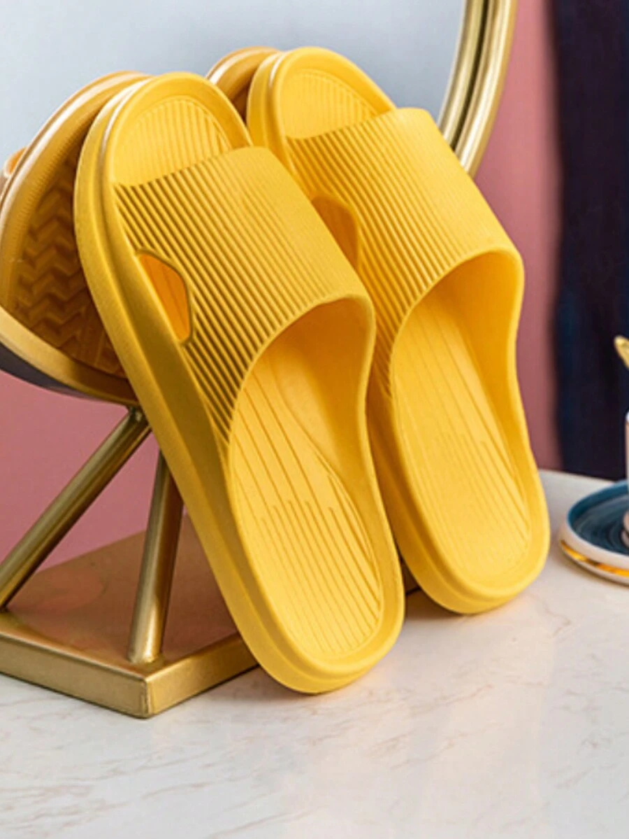Fashion Women's Soft Shoes Shower Slippers Indoor Bathroom Non-Slip Flat EVA Sandals - Yellow - View 1