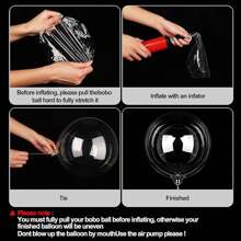 18/36 Inch Thickened Solid Color Bubble Balloons, Transparent Heart-Shaped Bubble Balloons, Transparent Balloons For Valentine's Day Confession, Indoor/Outdoor Wedding Birthday New Year Party Decoration, Helium-Filled Floating - Clear - View 11