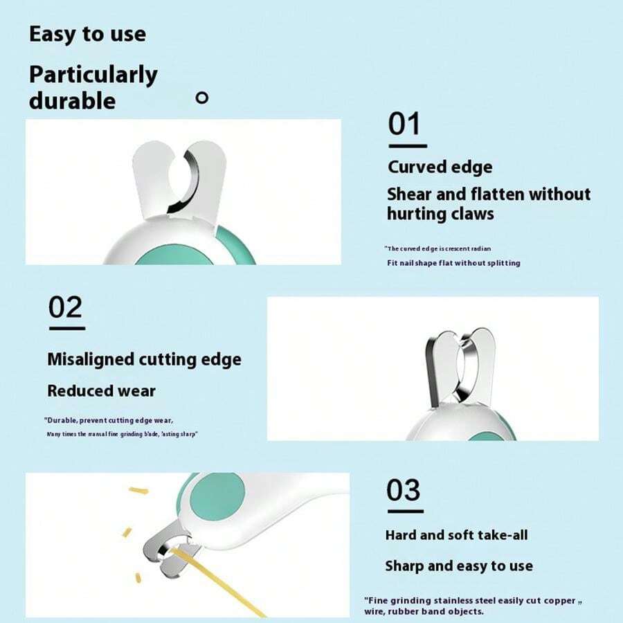 Small Animals Nail Clippers With LED Lights To Avoid Excessive Cutting