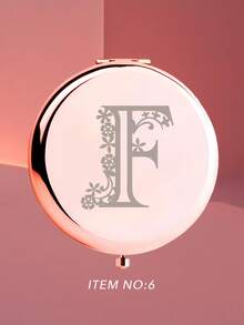 1pc Rose Gold Engraved Alphabet Series Portable Vanity Mirror, Foldable, Lightweight And Ultra-Thin, Quality Stainless Steel, Silver-Colored Nano-Electroplated Border, Exquisite Details, Suitable For All, Foldable, Square-Shaped, Portable Pocket Mirror, Classic And Luxurious Element Style, With Exquisite Details And Unique Character Design Of Name Initials, Blessings, Inspirational Characters And Patterns, The Folding Structure Ensures Durability And Reliability, Resistant To Falls And Convenient To Carry, Makeup Mirror With 180° Flip Cover, Multi-Functional Mini Mirror, Compact Mirror, Suitable For Daily, Festive, Birthday, Christmas, New Year Gifts, Small Bag Companion, Pocket-Size For Convenient Storage, Suitable For Various Occasions Such As Traveling, Gathering, Working, Studying, Suitable For All Ages, Suitable For Emotional Couples, Students, Teachers, Friends, Sisters, Women, Girls, Fathers, Mothers, Grandfathers, Grandmothers, Aunts, Nieces, Best Friends, Bosses Or Colleagues. - Rose Gold - View 28