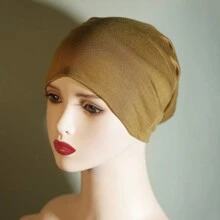 Solid Color Tube Undercap Lightweight Elastic Inner Hijab - A - View 15