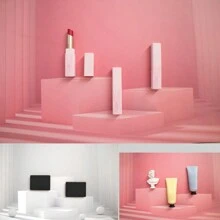 03 Fondos fotográficos de estudio para fotografía, de 57*42cm y 2 lados a prueba de agua, papel de fondo fotográfico para alimentos y accesorios para photocall - Rosa Fucsia - Ver 6