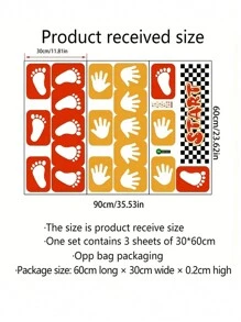 有趣的跳房子地板貼紙-可移式網格設計創意遊戲貼紙,用於房間裝飾